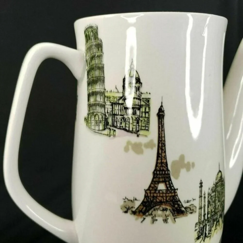 Kaysons‎ International Ironstone Coffee Tea Pot Fine China Japan MCM  Vtg 1966
